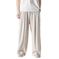 thumbnail image 2 of Mens Casual Baggy Pants Elastic Waist Loose Soft Trousers Solid Color Straight, 2 of 11