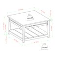 thumbnail image 2 of Manor Park Farmhouse Plank Style Coffee Table, Barnwood, 2 of 7