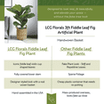 thumbnail image 4 of Artificial Plant, LCG Florals 3ft Fiddle Leaf Fig Plant in Handwoven Basket, Realistic Fake Faux Indoor Floor Plant for Home Decor, 4 of 8