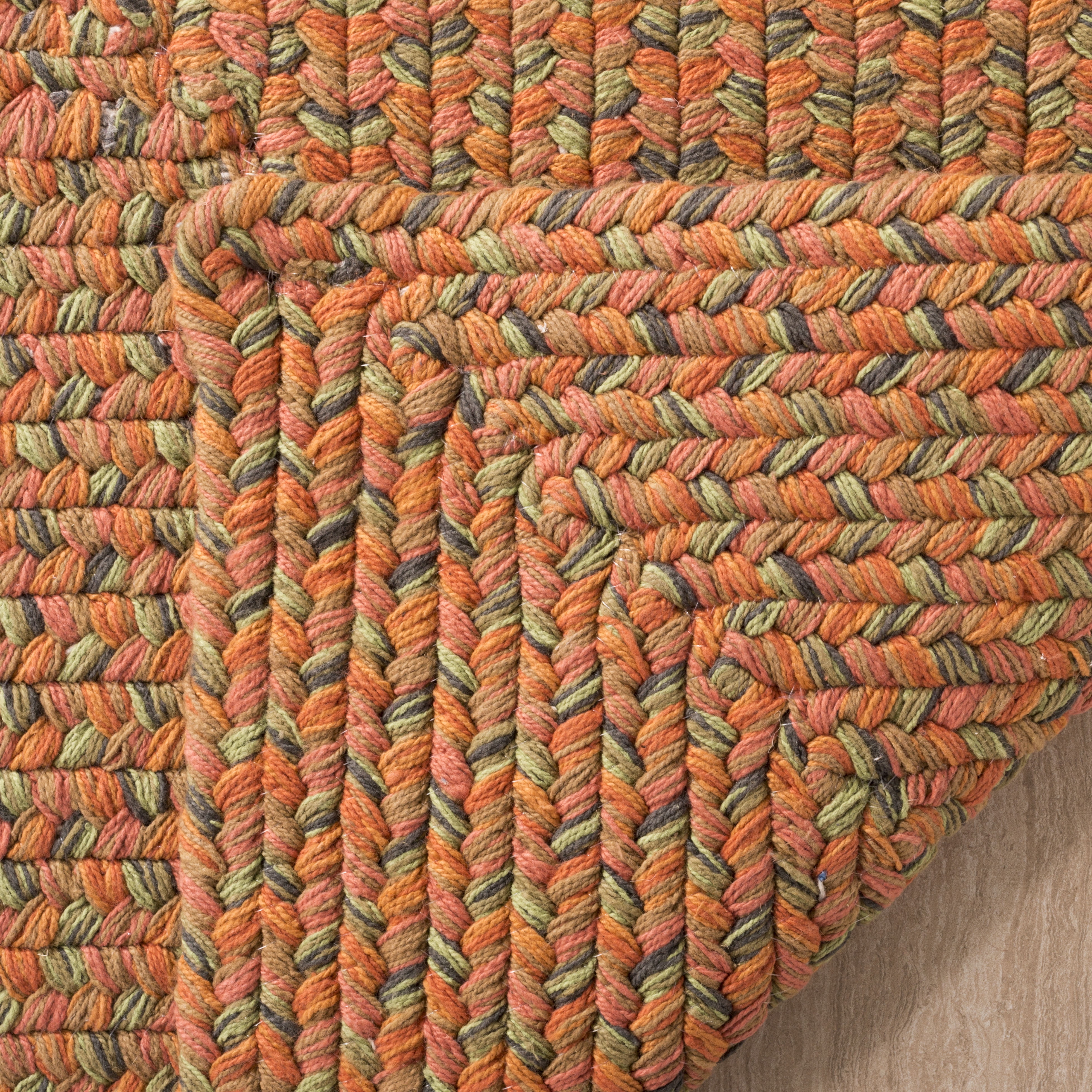 SAFAVIEH Braided Ilbert Solid Cotton Reversible Area Rug, Multi, 9' x 12'