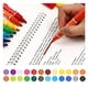 thumbnail image 5 of Rotulador de doble punta de 18 colores, resaltador, punta biselada, colores surtidos, 5 of 8