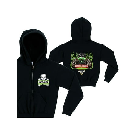 Personalized Monster Jam Grave Diggers Boys' Zip-Up Hoodie