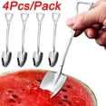 thumbnail image 2 of Cucharas de sandía de acero inoxidable, vajilla para postre, helado, fruta, cuchara agitadora para el hogar, cocina, restaurante, herramientas, 4-1PC, 2 of 4