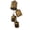 Color C, variant on Vintage Gold Bells with Rope, Rustic Cowbell Ornaments for Christmas Decor