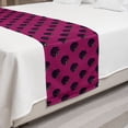 thumbnail image 2 of Natural Color Bed Runner, Repetitive Fruit Pattern with Juicy Blackberry, Decorative Accent Bedding Scarf for Hotels Homes and Guestrooms, Queen, Magenta Dark Purple, by Ambesonne, 2 of 2