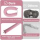 thumbnail image 4 of Heatless Hair Curlers Pack of 3 for Long Hair, Overnight Curling Band for All Hair Types Pink, 4 of 4