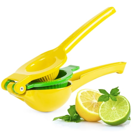 - Best Choice Products 2-in-1 Kitchen Bar Manual Heavy-Duty Metal Lemon Lime Citrus Juice Extract Press Squeezer Tool, Dishwasher Safe - Yellow/Green