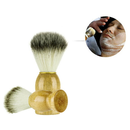 Men Shaving Bear Brush Best Badger Hair Shave Wood Handle Razor Barber (Best Razor For Men's Pubic Hair)