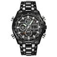 thumbnail image 1 of Reloj de cuarzo para hombre, relojes para hombre, reloj deportivo de acero inoxidable para hombre, reloj de pulsera analógico digital LED, reloj para hombre, 1 of 3