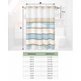 thumbnail image 6 of No Hook Shower Curtains with Snap in Liner, Vintage Wood Grain Fabric Shower Curtain, Farmhouse Abstract Ombre Blue Geometric Double Layers & See-Through Top Window Bathroom Curtains 60''x72'', 6 of 6