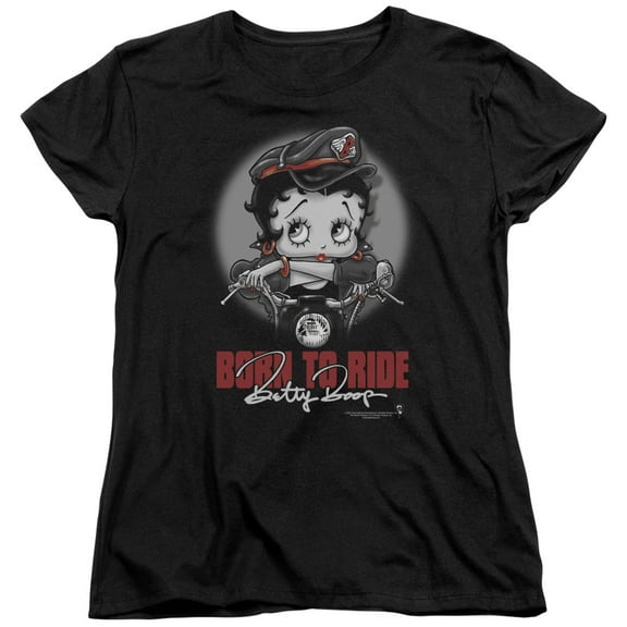 Betty Boop - Born To Ride - Women's Short Sleeve Shirt - Large