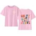thumbnail image 4 of Summer Savings Clearance! Edvintorg 2023 Children's T-Shirt For Boys Girls Fashion Letter Print Comfortable Tee Tops Clothing Solid Color Short Sleeve Cotton T-Shirts Top Kids Clothes 3-14Years, 4 of 5