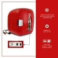 thumbnail image 4 of Coca-Cola Heritage 12 Can Portable Mini Fridge 12V DC 110V AC Cooler/Warmer 7.9L (8.3 qt), Personal Travel Fridge, Drinks Snacks Lunch Takeout, Includes 12V and AC Cords, Home Office Dorm Travel, Red, 4 of 7