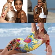 Yazhiji 40 Sheets Large Color Rose Flower Temporary Tattoos long Lasting Tattoos Fake Waterproof Tattoo Stickers for Women or Girls