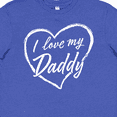thumbnail image 4 of Inktastic I Love My Daddy in White Chalk Heart Youth T-Shirt, 4 of 5