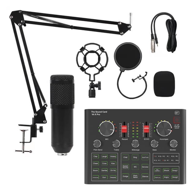 BM800 Professional Microphone Condenser Mic V8 V9 V10 Sound Card PC Computer Audio USB Recording Studio Game Live Broadcast KTV