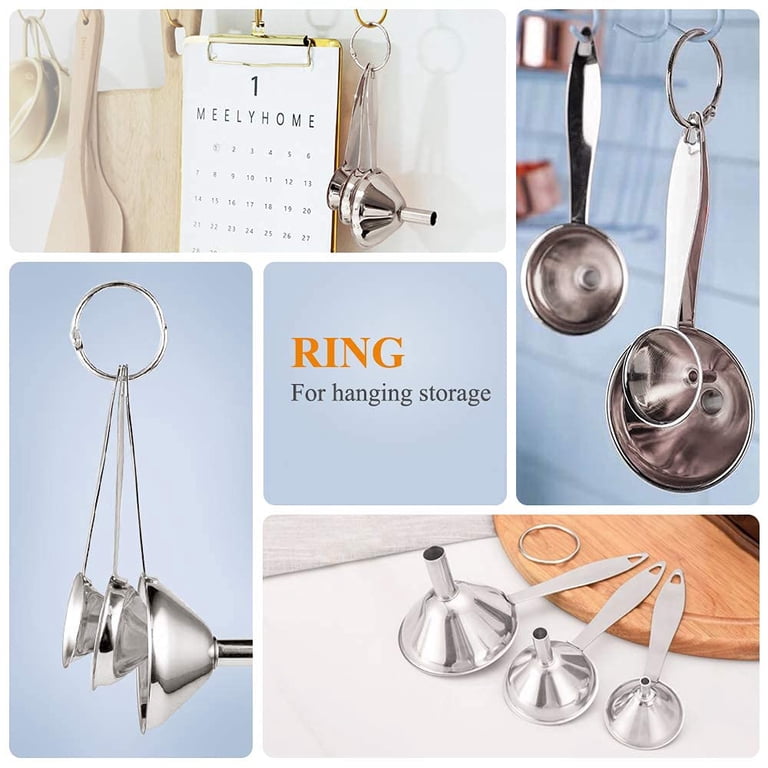 NORIZF Small Funnels for Filling Bottles Stainless Steel Kitchen ...
