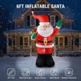 thumbnail image 2 of Papá Noel Inflable COOLWUFAN de 1.8m con Luces LED, 2 of 9