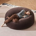 thumbnail image 3 of Bean Bag Chair 4FT,  Large Memory Foam Filled Chair for Adults and Teens, Soft Sofa with Removable Flannel Cover, Round Couch for Living Room Bedroom College Dorm, 3 of 8