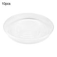 thumbnail image 6 of NIBOLOG 10Pcs Plastic Flower Pot Drip Trays Clear Round Shape Creative Saucers Decor, 6 of 8