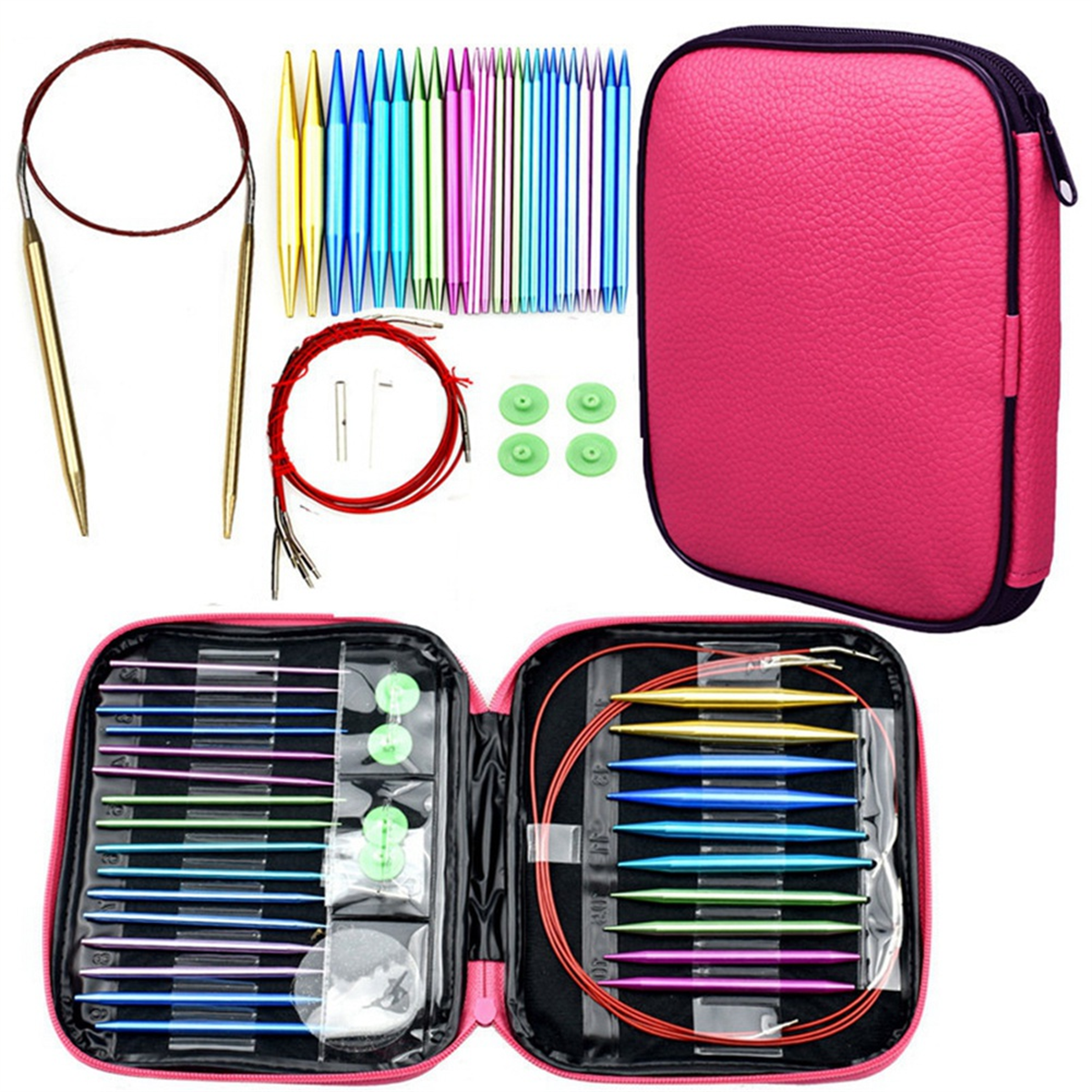 Circular Needle Set Aluminum Oxide Removable and Interchangeable Circular Needle DIY Knitting Tool Sweater Needle Set