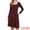 Deep Red, variant on DARING DIVA Women's Knit Sweater Casual Square Neck Long Sleeve Dress XS Black