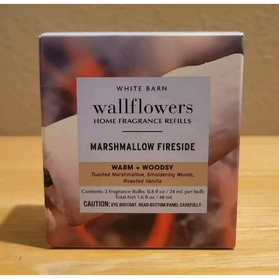 Bath & Body Works Marshmallow Fireside Wallflowers 2-Piece with 2 Bulbs, 0.8 Fl Oz, 2 Count