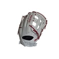 thumbnail image 3 of Miken Pro Series Guante de softbol de lanzamiento lento, 13,5 pulgadas, cordones blancos/rojos, lanzamiento a la derecha, 3 of 5