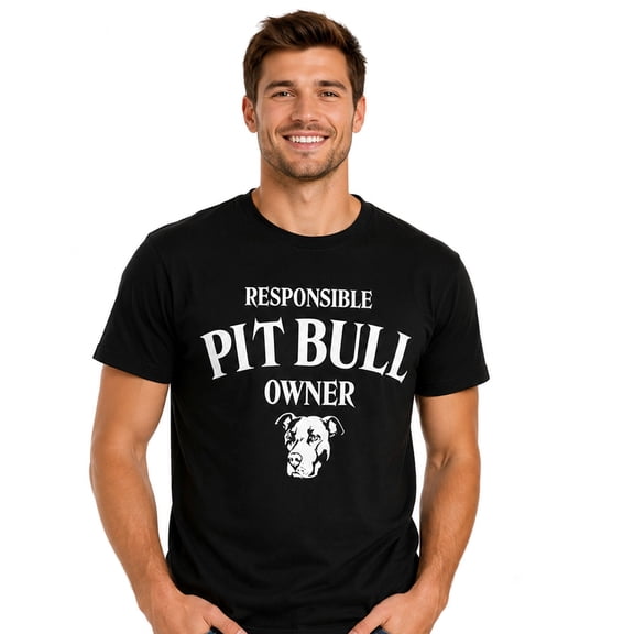 Responsible Pit Bull Owner Men's T-Shirt, Pit Bull Dad, Pit Bull Mom
