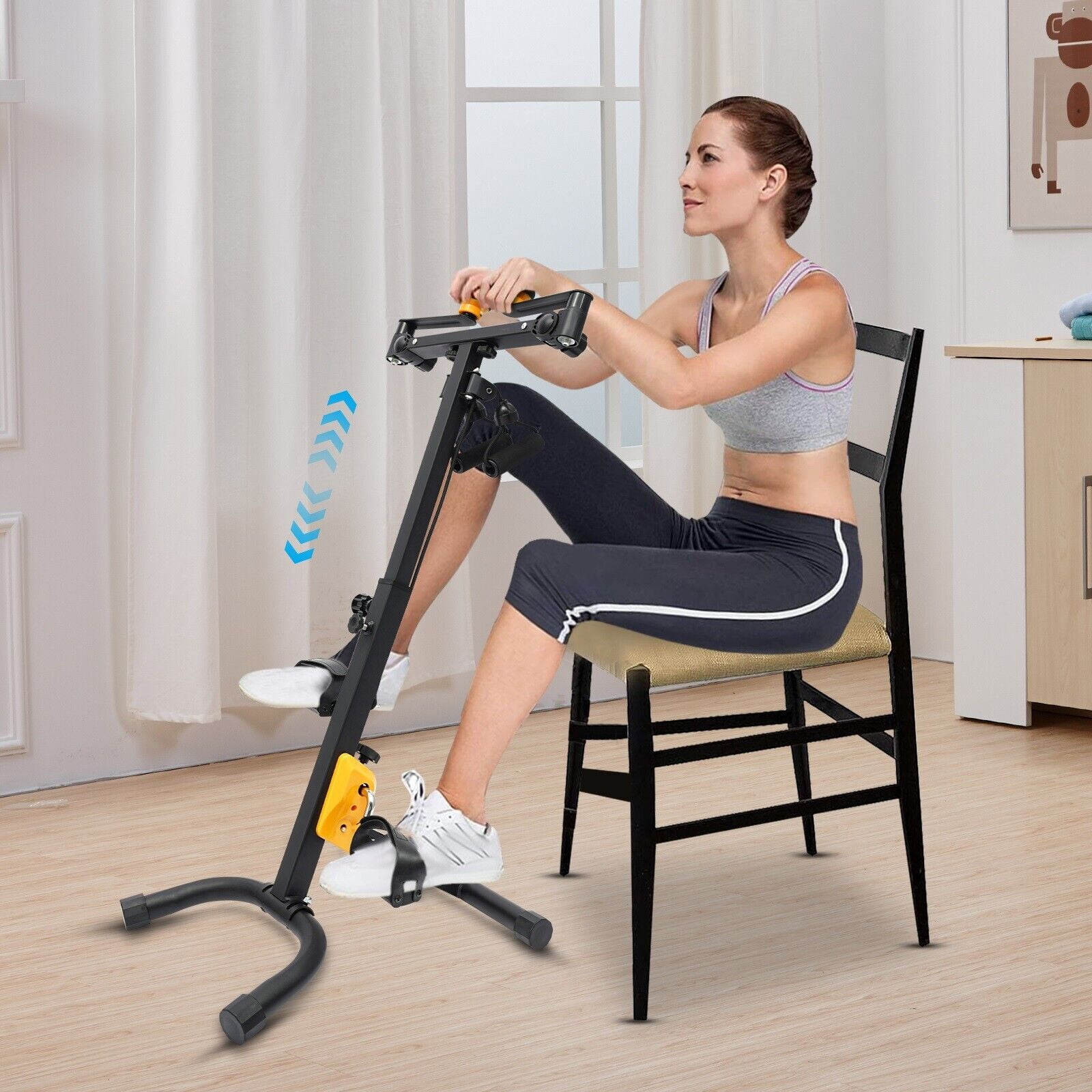 Pedal Exerciser Bike Foldable Body Exercise Bike for Seniors 120kg Load Home Gym