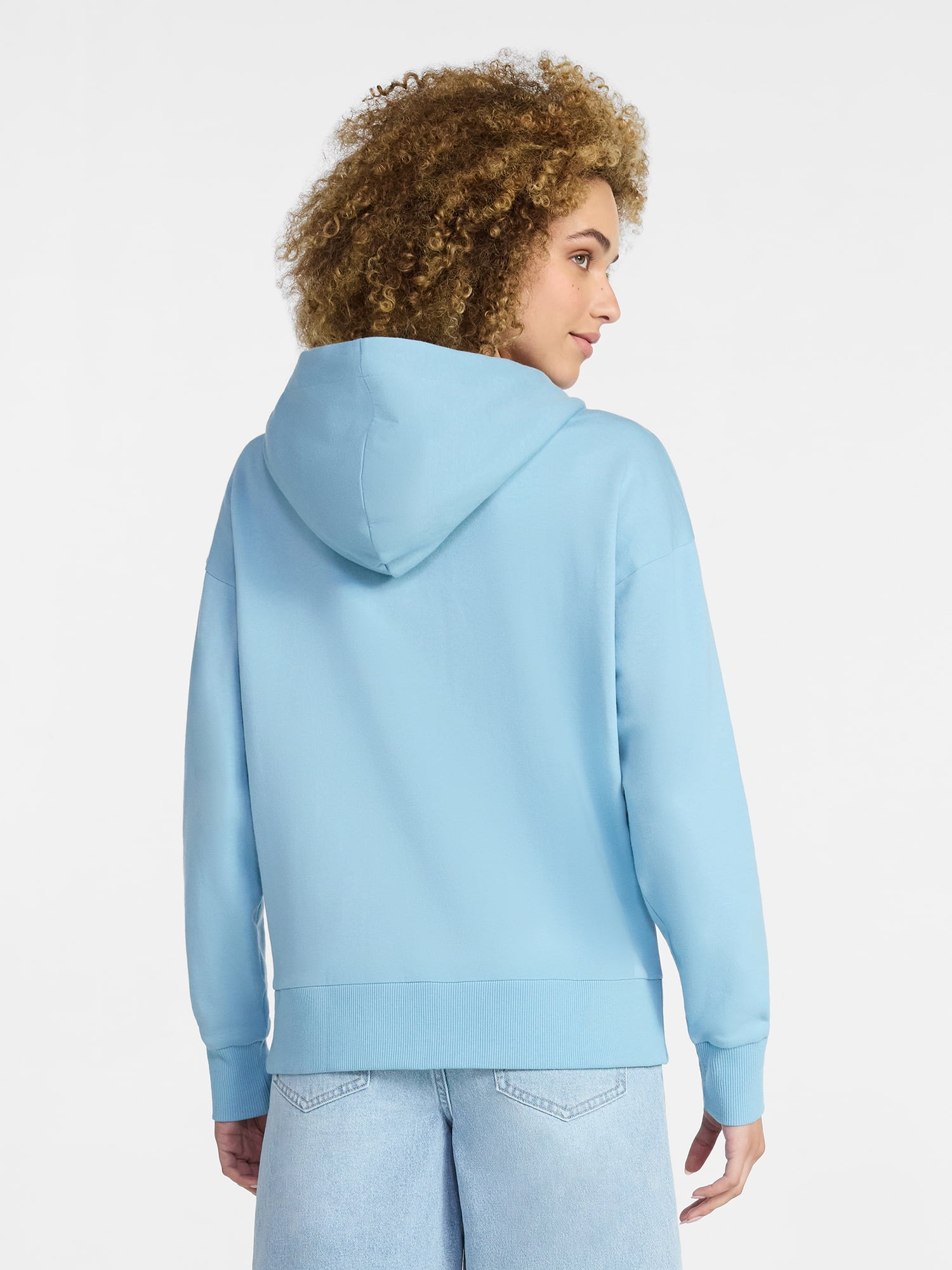 Time and Tru Women's and Women’s Plus Zip Front Fleece Hoodie Jacket, Sizes XS-4X