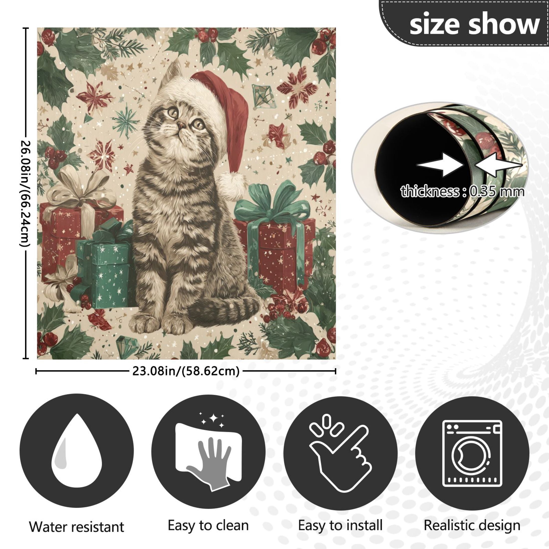 Dishwasher Sticker Magnetic Dishwasher Sticker Magnetic Decorative Sticker Refrigerator Sticker Dishwasher Decorative Stickers Magical Christmas Black Cat