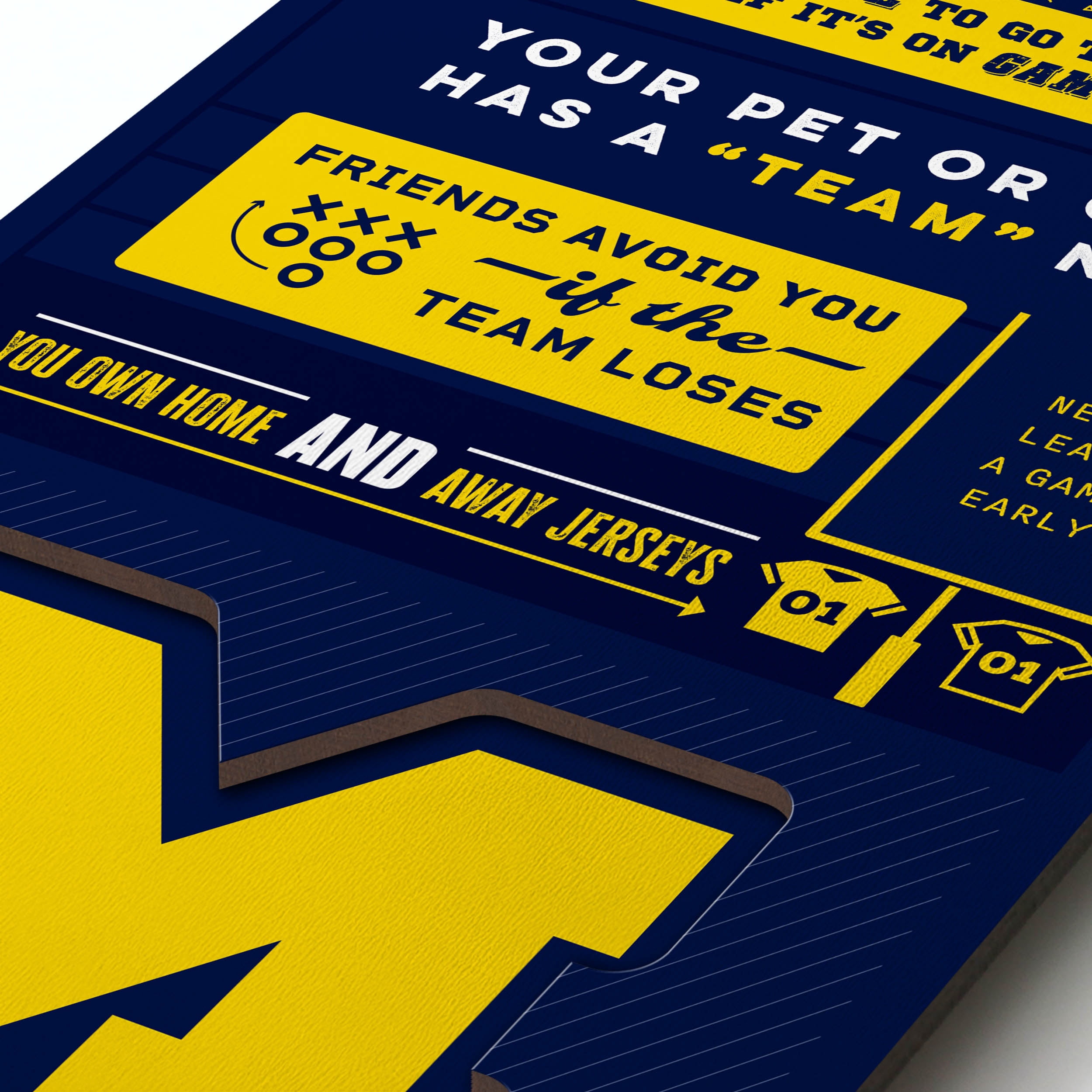 YouTheFan NCAA Michigan Wolverines 3D Top 10 Wall Art