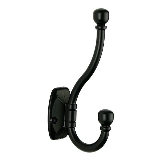 CH145 Black James Hardware Coat Hook Zinc Alloy Modern Cute High Load Caacity