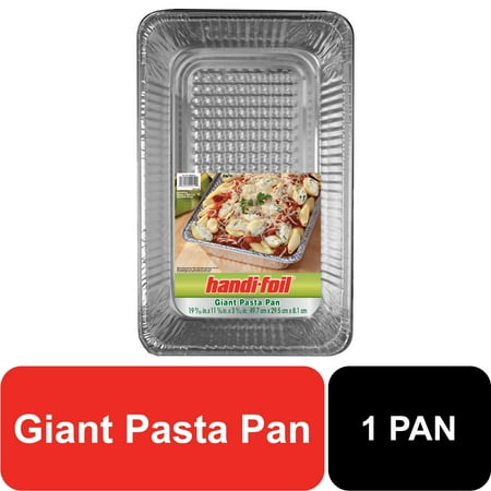 Handi-Foil 19.56" x 11.63" Aluminum Giant Pasta Pan, 1 Count