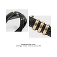 thumbnail image 5 of Punplita Women Belts with Square Rivets Gold Punk Rock Black Belts for Women, 5 of 9
