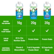 Orgain Organic Nutrition Vegan Protein Shake, Plant Based, Vanilla Bean 11oz, 12ct