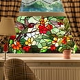 thumbnail image 2 of Stained Glass Window Film, Flower Static Cling Window Privacy Film Decorative UV Sun Blocking Non-Adhesive Glass Window Covering for Home Bathroom, 2 of 6