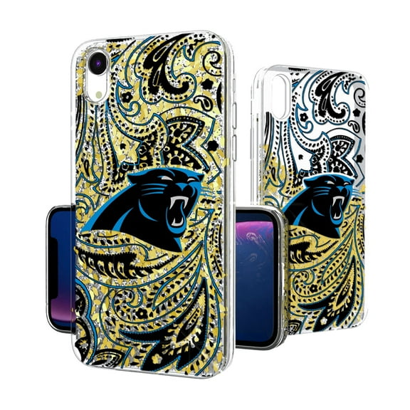Carolina Panthers iPhone Paisley Design Glitter Case