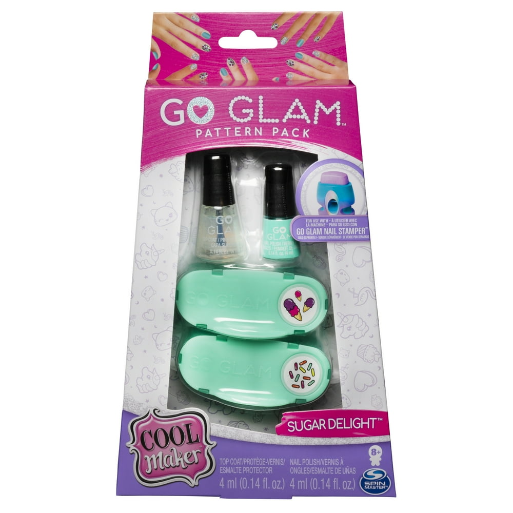 Cool Maker, GO GLAM Sugar Delight Pattern Pack Refill, Decorates 50 Nails with GO GLAM Nail