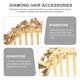 thumbnail image 3 of WEUVEB Peine De Novia Con En Cristal Dorado Ideal Para Bodas Y Celebraciones, 3 of 6