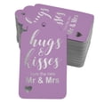 thumbnail image 1 of Inkdotpot Pack Of 100 Real Silver Foil Paper Tags Hugs And Kisses From The New Wedding Favor Hang Tags, 1 of 6