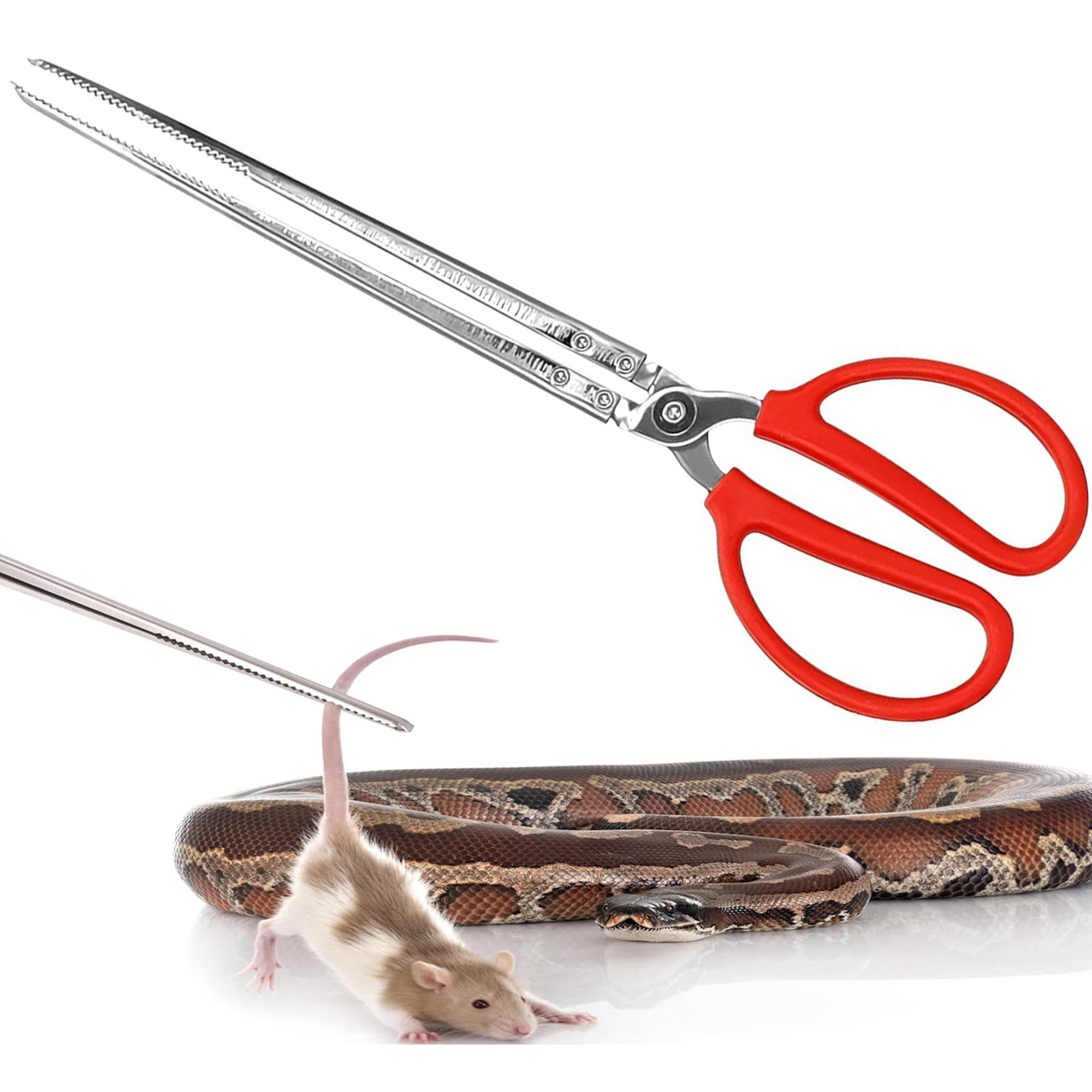 14.5 Inch Reptile Feeding Tongs,Happon Snake Feeding Tongs, Anti-Skid Extra Long Tweezers for Ball Python,Fish Aquariums, Reptiles Snakes, Tank Accessories Terrarium Supplies