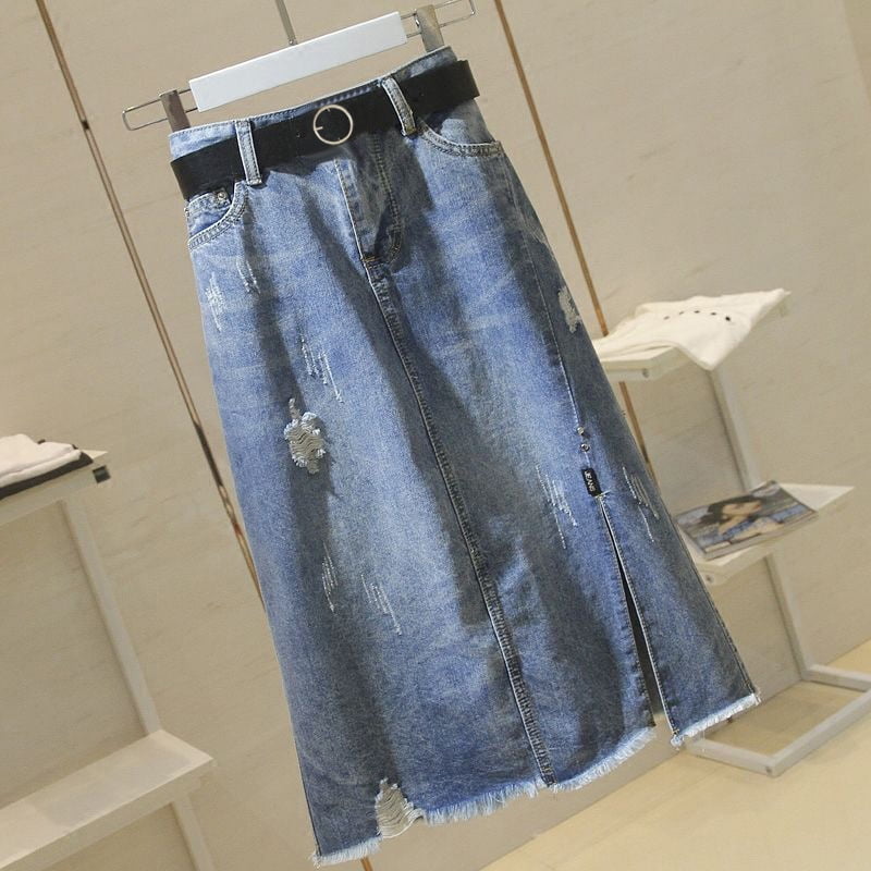 Blue jean skirt walmart outlet