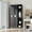Black, variant on 72" Tall 3-Door Metal Lockers with 9 Hooks & 3 Shelves – Heavy-Duty Black Steel Storage Cabinet for Office, Gym, School, Home, Garage, Black