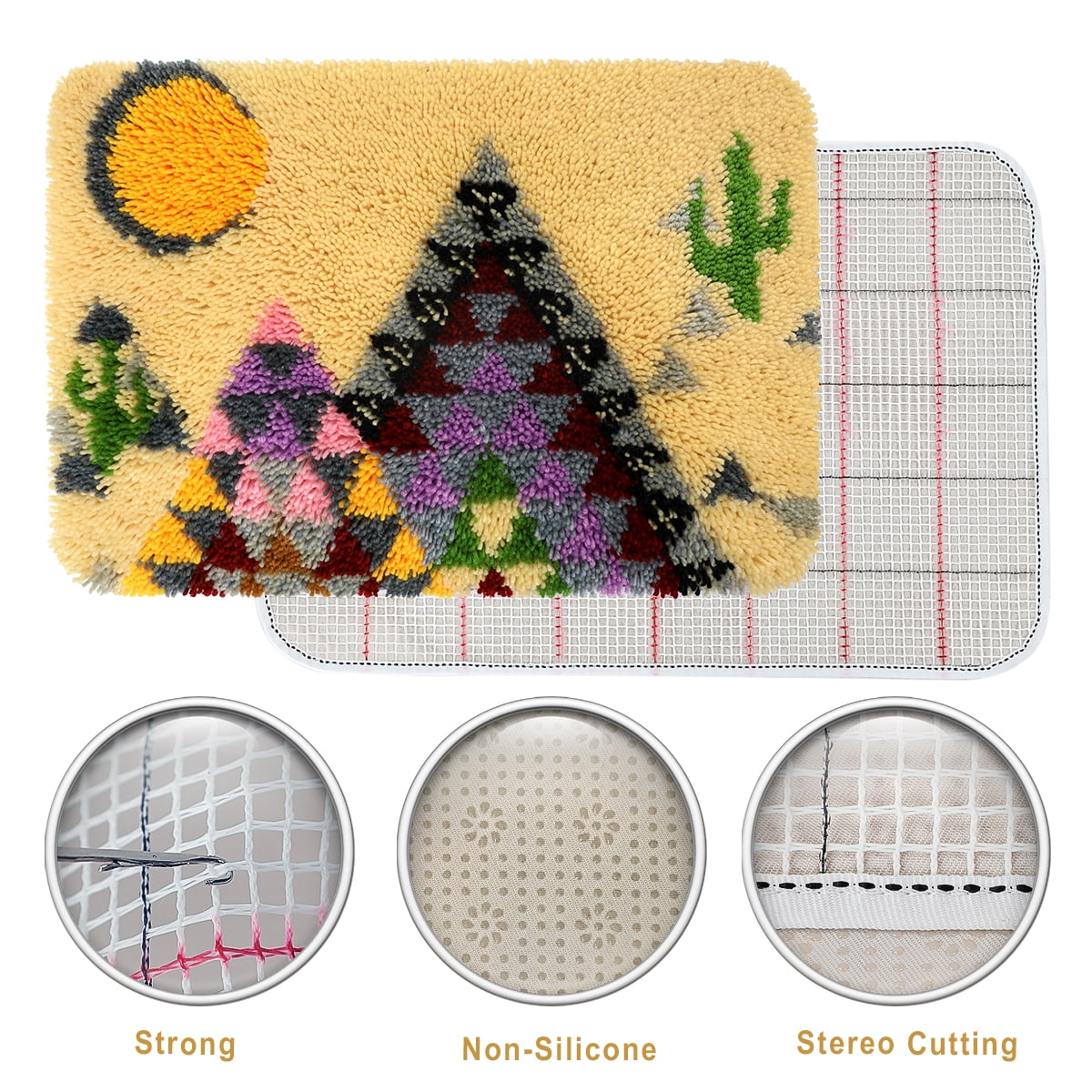 Latch hook rug kit,latch hook cushion kits,Lighthouse Latch Hook Rug Kit for Adults Crocheting Carpet Rug Yarn Sofa Cushion Mat Tapestry DIY Carpet Arts Crafts 50×38cm/20*15in