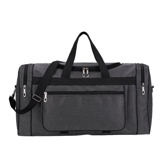 Ikohbadg 24 Inch Sports Duffel Bag, Lightweight Cloth Duffle Bags for Men & Women for Traveling, the Gym, and as Sports Equipment Bag Organizer, Water Resistant Overnight Weekender Duffel Bag, Gray