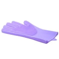 thumbnail image 2 of Billuyoard 1 par de guantes para lavar platos con estropajo, tazones para platos, limpieza de alimentos, limpieza, manoplas resistentes al calor, Mostrada Púrpura Billuyoard HA060614-03, 2 of 6