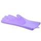 thumbnail image 3 of Billuyoard 1 par de guantes para lavar platos con estropajo, tazones para platos, limpieza de alimentos, limpieza, manoplas resistentes al calor, Mostrada Púrpura Billuyoard HA060614-03, 3 of 6