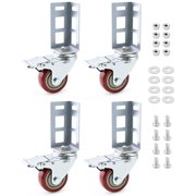 Storage Rack Caster Wheels, 4 Pack 3" Heavy Duty 500 lb. Max Total Capacity Storage Shelf Accessories, Fit for Boltless Self Locking Shelving Racks